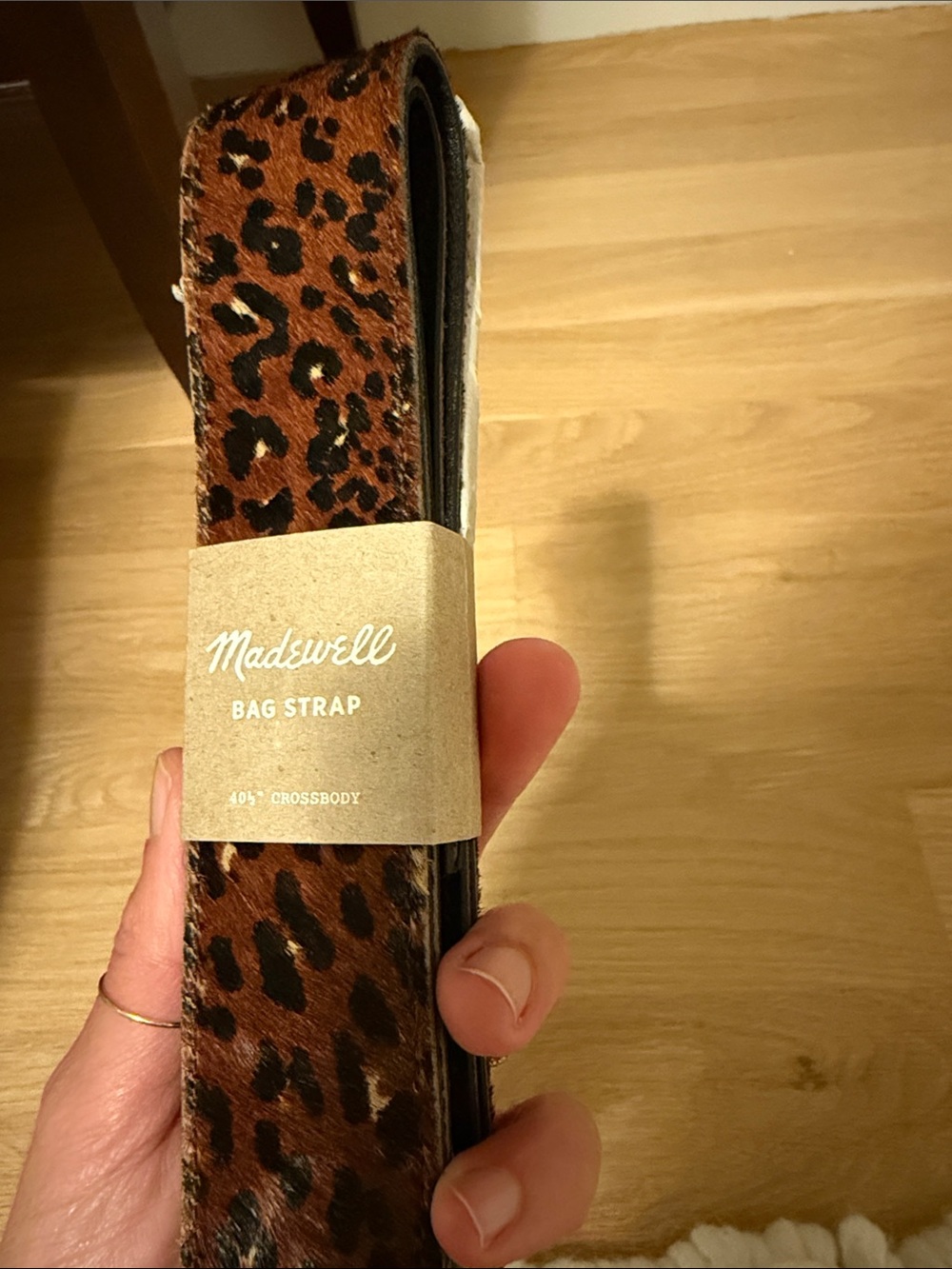 NWT! Madewell Leopard Print Brown Bag Strap
